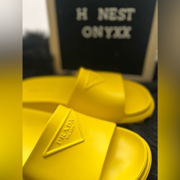 Prada logo slide sandal main image 6